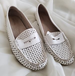 NEW white loafers